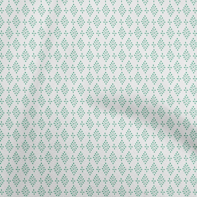 oneOone Viscose Chiffon Green Fabric Block Craft Projects Decor Fabric Printed By The Yard 42 Inch Wide-W7