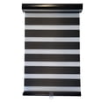 thumbnail image 1 of ITY - Pierre Olivia - Stores Zébrés Alternés Sans Cordon pour Fenêtre 52 Pouces X 84 Pouces Noir, 1 of 10