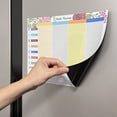 thumbnail image 4 of Flexible Magnetic Notepad with Markers, Reusable Refrigerator Calendar Whiteboard for Kitchen Office Home, Portable Dry Erase Board with Colorful Date Design, White, 4 of 6