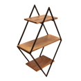 thumbnail image 1 of Sagebrook Home Metal/Wood 30" Triangle Wall Shelf, Brown, 1 of 1