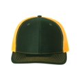 thumbnail image 1 of Adjustable Snapback Trucker Cap, Adjustable, Dark GreenGold, 1 of 3