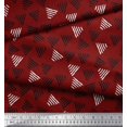thumbnail image 2 of Soimoi Polyester Crepe Fabric Triangle Block Print Sewing Fabric Yard 42 Inch Wide, 2 of 3