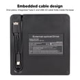 thumbnail image 3 of External Optical Disc Drive Enclosure Kit, Type C, USB3.0 Portable External Optical Disc Drive Enclosure Kit, Tray Load CD DVD Blu ray Drive for 9.5mm 9mm  CD DVD BD Optical, 3 of 8