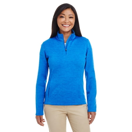 Devon & Jones Ladies' Newbury Mélange Fleece Quarter-Zip