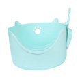 thumbnail image 2 of Open Top Cat Litter Box Litter Pans Cage Large Pan Portable Durable Potty Toilet Green, 2 of 9