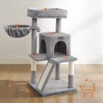 thumbnail image 3 of BestHome Multi-Level Cat Tree & Condo – Sturdy Climbing Tower with Sisal Scratching Posts & Interactive Toys, 36inch Light Gray, 3 of 6