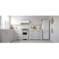 thumbnail image 3 of Rétro Cuisinière à Gaz Autoportante Classique de 24 Pouces avec Four à Convection, Blanc Guimauve, 3 of 12