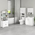 thumbnail image 2 of HOMCOM Armoire de Rangement au-Dessus de la Toilette avec Portes de Grange et Tablette Ouverte, 2 of 10