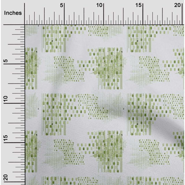oneOone Tissu Polyester Lycra Vert Clair Texture Aquarelle Matériel de Robe Tissu Imprimé Tissu au Mètre 56 Pouces de Large