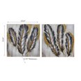 thumbnail image 2 of Hand Painted Canvas Wall Art Dainty Feathers - Set of 2, 2 of 3