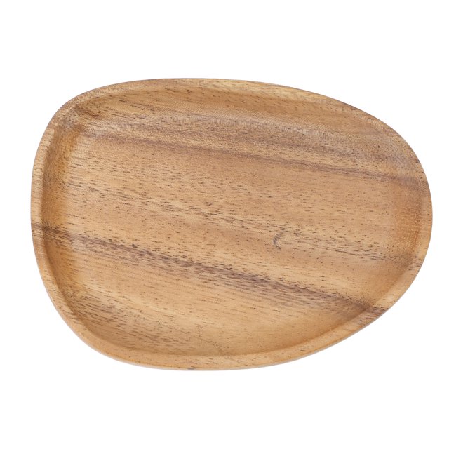 Modern and Personalized Walnut Wood Dinner Plate, Easy Cleaning & Lightweight for Desserts, Snacks, Fruits,Unique Japanese Style, Suitable for Tea, Reusable and