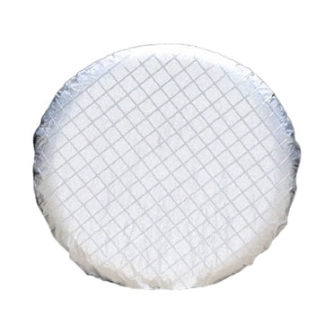 Japceit Housses de Pneus pour Roue de VR (Lot de 4 Argent), Protecteurs Solaire Oxford pour Autocaravane Bateau Remorque Caravane Fourgonnette