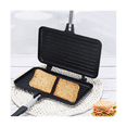thumbnail image 3 of Gas Non-Stick Sandwich Maker Bread Toast Breakfast Machine Pancake Baking Barbecue Oven Mold Mould Grill Frying Pan, 3 of 6