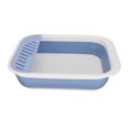 thumbnail image 1 of Cat Litter Box, Elevated Design Foldable Cat Toilet Semi Enclosed  For Indoor For Small Pets For Cats Blue,Grey,Pink, 1 of 8