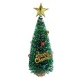 thumbnail image 4 of KLKCMS Mini Christmas Tree Decoration with Snow Frost, Xmas Decor, Small Bottle Brush Green 16cm, 4 of 9