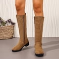 thumbnail image 5 of Taylonsss Bottes pour Femmes à Bout Rond Hauteur Genou avec Boucle Décorative Talon Bloc Bas pour un Confort Toute la Journée Polyvalentes pour Occasions Décontractées et Semi-Formelles, 5 of 5