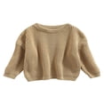 thumbnail image 1 of Bébé Garçon Filles Garçons Pulls à Col Hiver Chaud Pull en Tricot à Manches Longues, 1 of 7