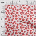 thumbnail image 2 of oneOone Coton Cambric Tissu Rouge à Fleurs Tissu pour Robe Tissu Imprimé Tissu au Mètre 42 Pouces de Large, 2 of 4