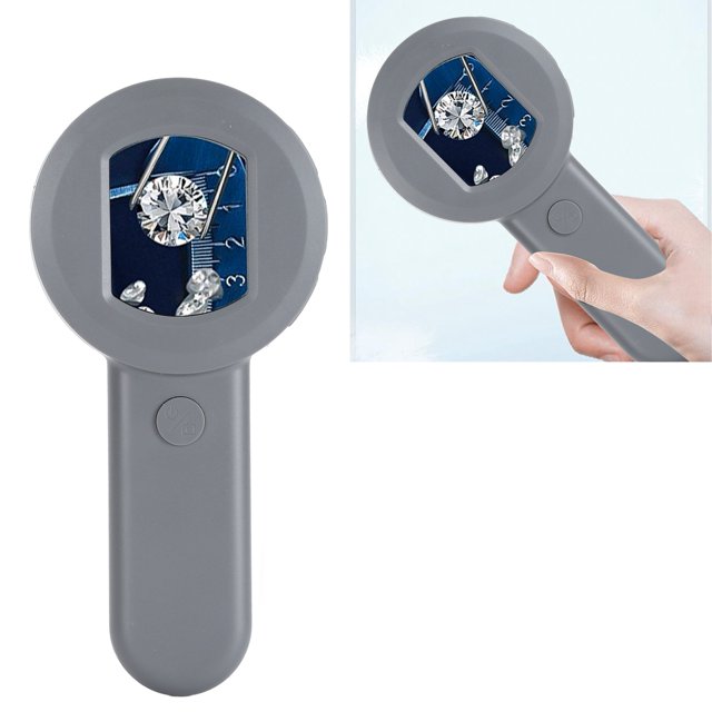 Microscope Numérique Portatif, Écran IPS HD 2,0 Po Haute Résolution 16 Mpx, 8 Lumières LED, Batterie Longue Durée 500 mAh, Connectivité Informatique Facile, pour l'Identification des Bijoux