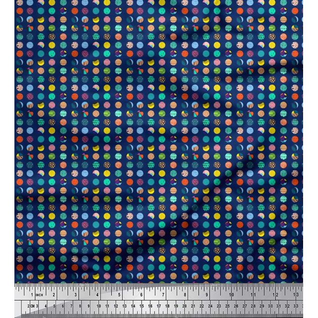 Soimoi Velvet Fabric Abstract Dots Shirting Decor Fabric Printed Yard 58 Inch Wide