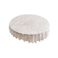 thumbnail image 1 of White Round Tablecloth Polyester Sheer Lace Embroidered with Hollowed-out Non-slip Design for Dining Tables 185 cm, 1 of 6