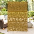 thumbnail image 1 of 72" H x 47" W Freestanding Metal Privacy Screen - Rustproof Weather-Resistant, 0.39" Gap Decorative Fence for Patio & Garden, 1 of 9