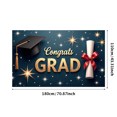 thumbnail image 3 of Graduation Party Supplies Congrats Grad Banner Backdrop Background with Balloons and Confetti Decorations for Graduation Ceremony Celebration Classroom Event, 3 of 4