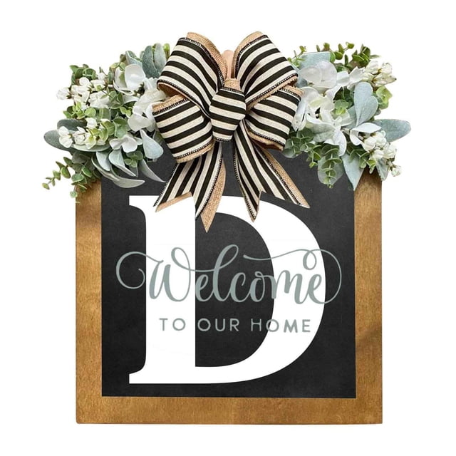 Matoen Last Name Year Round Front Door Wreath Decorative Hanging Plaques In Front Of The Door