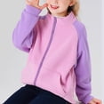 thumbnail image 2 of TZEWGL Full Zip Polar Fleece Jacket For Child Long Sleeve Crew Neck Coat For Kids size 9-10T, 2 of 4