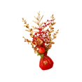 thumbnail image 1 of Flower Basket Ornament Decor Artificial Potted Flower for Occasions Party 16cmx32cm, 1 of 9