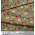 thumbnail image 2 of Soimoi Rayon Fabric Mix Fruits Fabric Prints by Yard 56 Inch Wide, 2 of 3