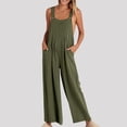 thumbnail image 1 of zanvin Pantalons pour Femmes, Liquidation Combinaison Sans Manches à Bretelles Décontractée Mode Été Unie, 1 of 5