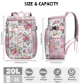 thumbnail image 3 of Blossom Pattern Floral Print Insulated Cooler Backpack - 20L Leakproof & Easy to Clean, Great for Camping, 3 of 5