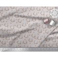 thumbnail image 3 of Soimoi Gray Poly Georgette Fabric Antler & Star Printed Fabric 1 Yard 42 Inch Wide, 3 of 5