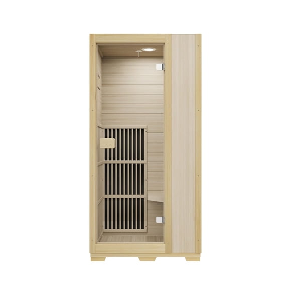 Blisspod 1-Person Far Infrared Sauna Hemlock Low EMF 3 Heaters – Natural