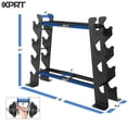 thumbnail image 4 of Rubber Dumbbell stand â€“ Dumbbell Storage rack, Perfect For 5-30 lbs Set â€“ 2 Tiers & 2 Vertical Slots With Protective Inserts â€“ Compact & Versatile Design, Max. Weight 400 lbs., 4 of 4