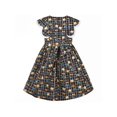 thumbnail image 2 of Girls Dress Plaid Flower Butterfly Bow Tie Vintage Ruffle Sleeveless 4 Years, 2 of 6
