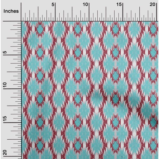 oneOone Viscose Chiffon Fabric Aztec Ikat Print Sewing Fabric BTY 42 Inch Wide