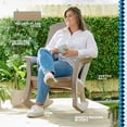 thumbnail image 3 of Semco Plastics Rockaway Heavy Duty Resin Outdoor Rocking Chair All-Weather Porch Rocker, Taupe, 3 of 11