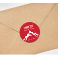 thumbnail image 3 of Darling Souvenir Round 45 Pcs Snowy Mountain Thank You Stickers Personalized Bride Groom Names And Date Envelope Seals-Red, 3 of 4