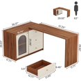 thumbnail image 2 of Tribesigns Bureau d'Ordinateur en Forme de L, Bureau d'Angle Moderne pour Bureau à Domicile, Brun Rustique, 2 of 5