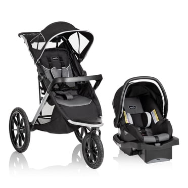 Système de voyage pour poussette de jogging Evenflo Victory Plus avec siège d'auto pour bébé LiteMax (0-6 Ans)