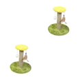 thumbnail image 2 of Maytalsory 1Pack Scratch Post Refill Pole Grinding Protect Sisal Claw Rope Nails cat Round Green Medium 2Set, 2 of 6