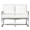 thumbnail image 1 of Causeuse d'Extérieur Moderne et Élégante en Acier Inoxydable, Mobilier de Jardin avec Coussin, pour Balcon, Cour, Véranda, 1 of 7