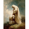 thumbnail image 1 of The Good Shepherd Religious Canvas Wall Art 15.75x11.81 Inches, 1 of 8
