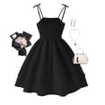 thumbnail image 4 of 2025 Été s Couleur Unie Robes 3T pour s Robe avec Nœud Papillon s Robe Douce Sans Manches pour Enfants, 4 of 9