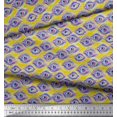 thumbnail image 2 of Soimoi Crepe Silk Fabric Peacock Feather Decor Fabric Printed Yard 42 Inch Wide, 2 of 3