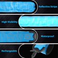 thumbnail image 3 of Maytalsory 2x Rechargeable Reflective Running Gear Be Seen At Night Universal Fit 3 Lighting Modes High Blue+2pcs, 3 of 6