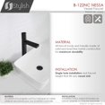 thumbnail image 4 of Stylish Single-Handle Ht. 12" Matte Black & Polished Chrome Vessel Bathroom Faucet B-122NC, 4 of 12