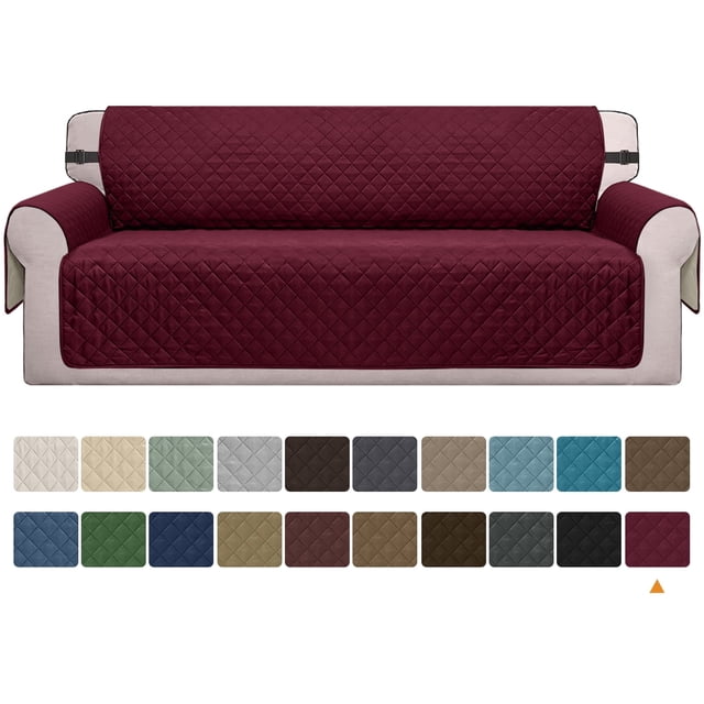 Housse de Sofa Réversible Lavable à la Machine, Housse de Canapé Résistante à l'Eau, Housse Antidérapante Protectrice pour Meubles pour Chiens, Enfants, Animaux
